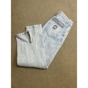 Vintage Hot & the Gang Jeans Ankle Zip Acid Washed Womens 11 Distressed USA MADE